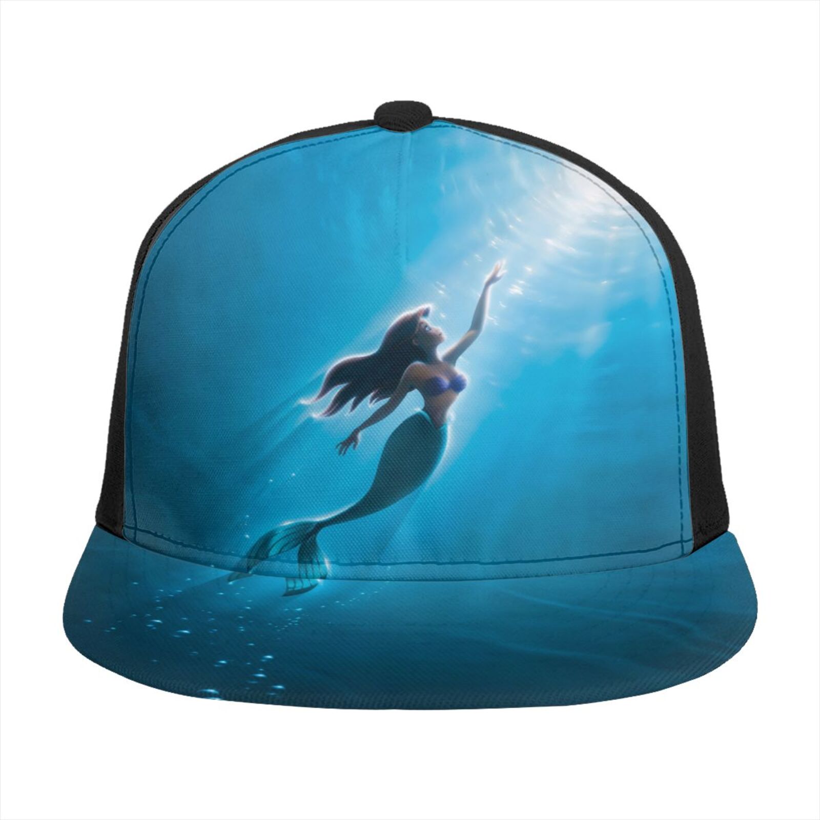 Flat Bill Brim Adjustable Baseball Cap 