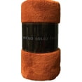 thumbnail image 1 of Decotex Warm & Cozy Lightweight Super Soft Plush Fleece Throw Blanket (50" X 60", Rust), 1 of 1