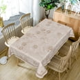 thumbnail image 2 of Light Khaki Damask Floral Tablecloth,60x120 Inch,Waterproof Stain Resistant Table Cover for Kitchen Dining Indoor Outdoor Party Decor, 2 of 7