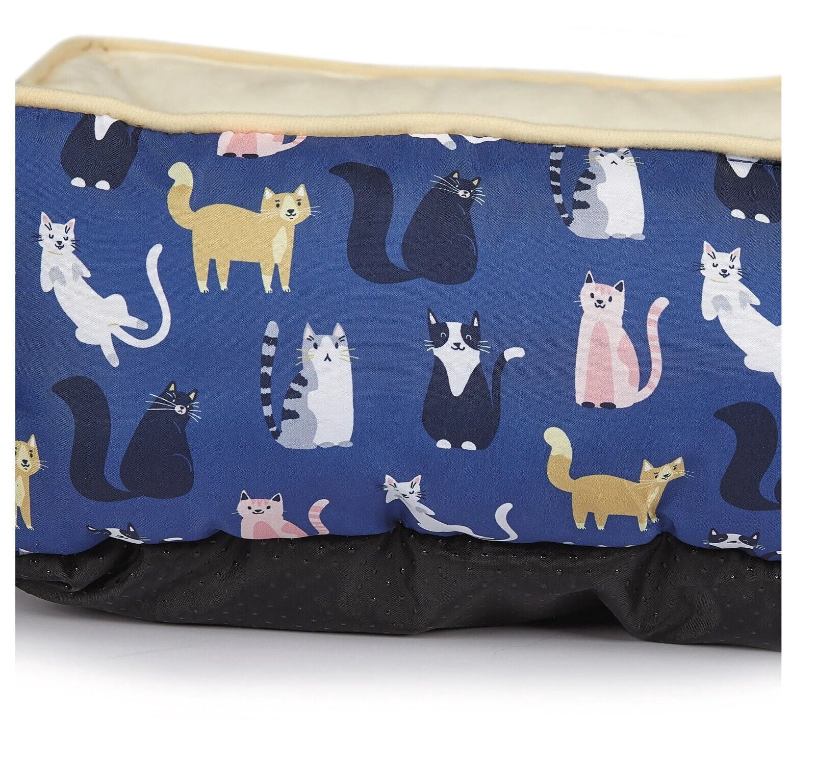 Bolster Style Cat Bed Ultra Soft For Kittens Non Slip Fabric Bottom Choose Style (Cuddler Bed)