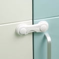 thumbnail image 2 of Cerraduras para gabinetes - Paquete de 5 cerraduras de seguridad para niños - Cerraduras para gabinetes de seguridad para bebés - Sistema de cocina para gabinetes a prueba de bebés con cinta, 2 of 5