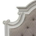 thumbnail image 4 of Beaumont Lane Farmhouse Wood King Tufted Upholstered Bed in White, 4 of 10