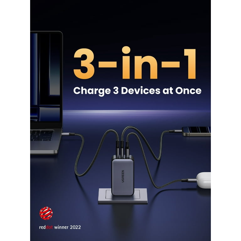Chargeur UGREEN Nexode 65W GaN 4 Ports (3 USB-C) – Open Box Jamais Utilisé