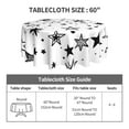 thumbnail image 5 of YFYANG 60 inch Round Table Cloth, Reusable Polyester Cartoon Star Doodle Table Cover for Indoor Outdoor Kitchen Restaurant Table Decoration Tablecloths, 5 of 8