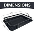 thumbnail image 2 of Oven Air Fryer Basket and Tray: Stainless Steel Air Fryer Pan Crisper Tray for Oven, Air Fryer Basket for Oven, 13"L x9" W Non-Stick Baking Sheet with Wire Rack, Microwave Bacon Tray (Black), 2 of 7