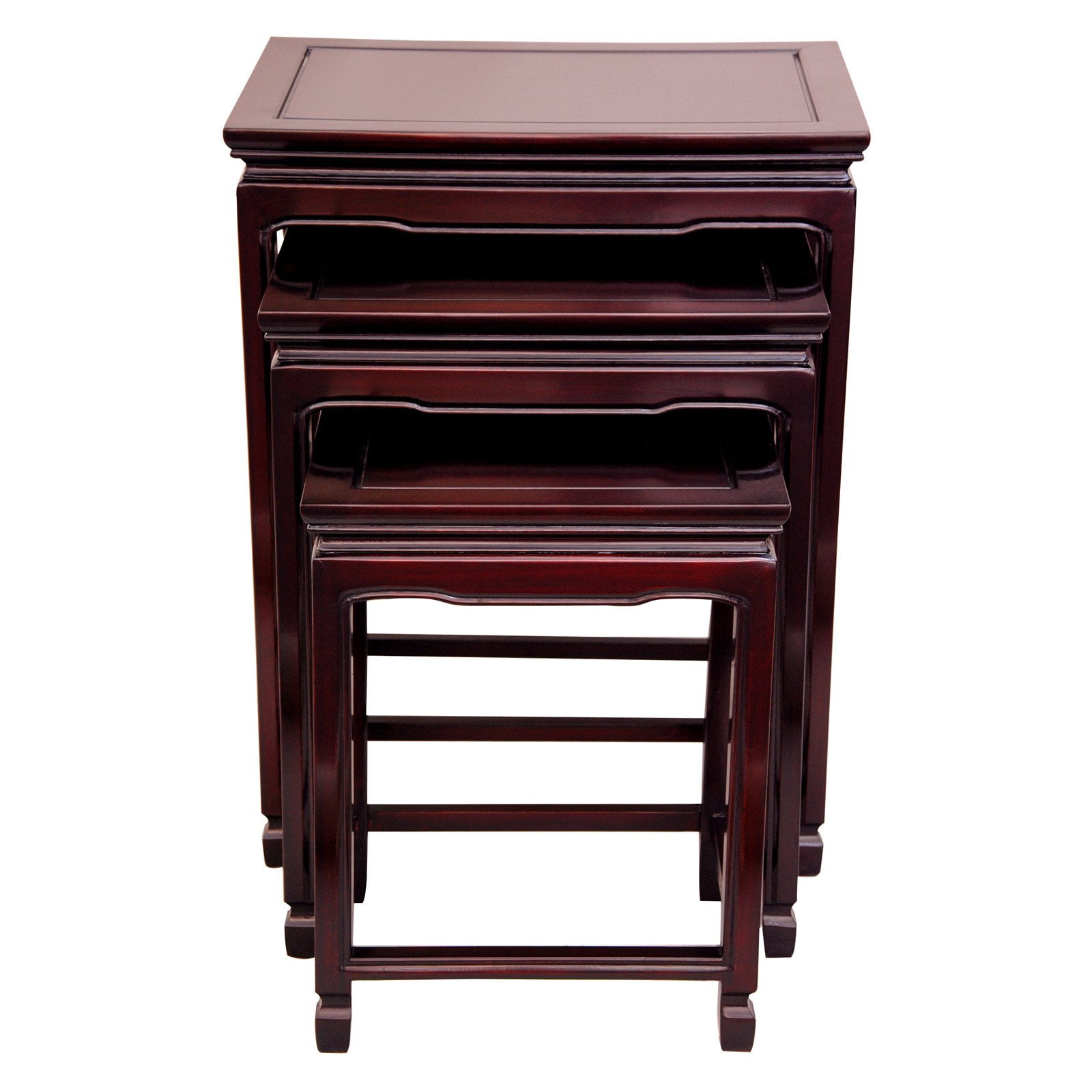Oriental Furniture Rosewood Nesting Tables in color Rosewood