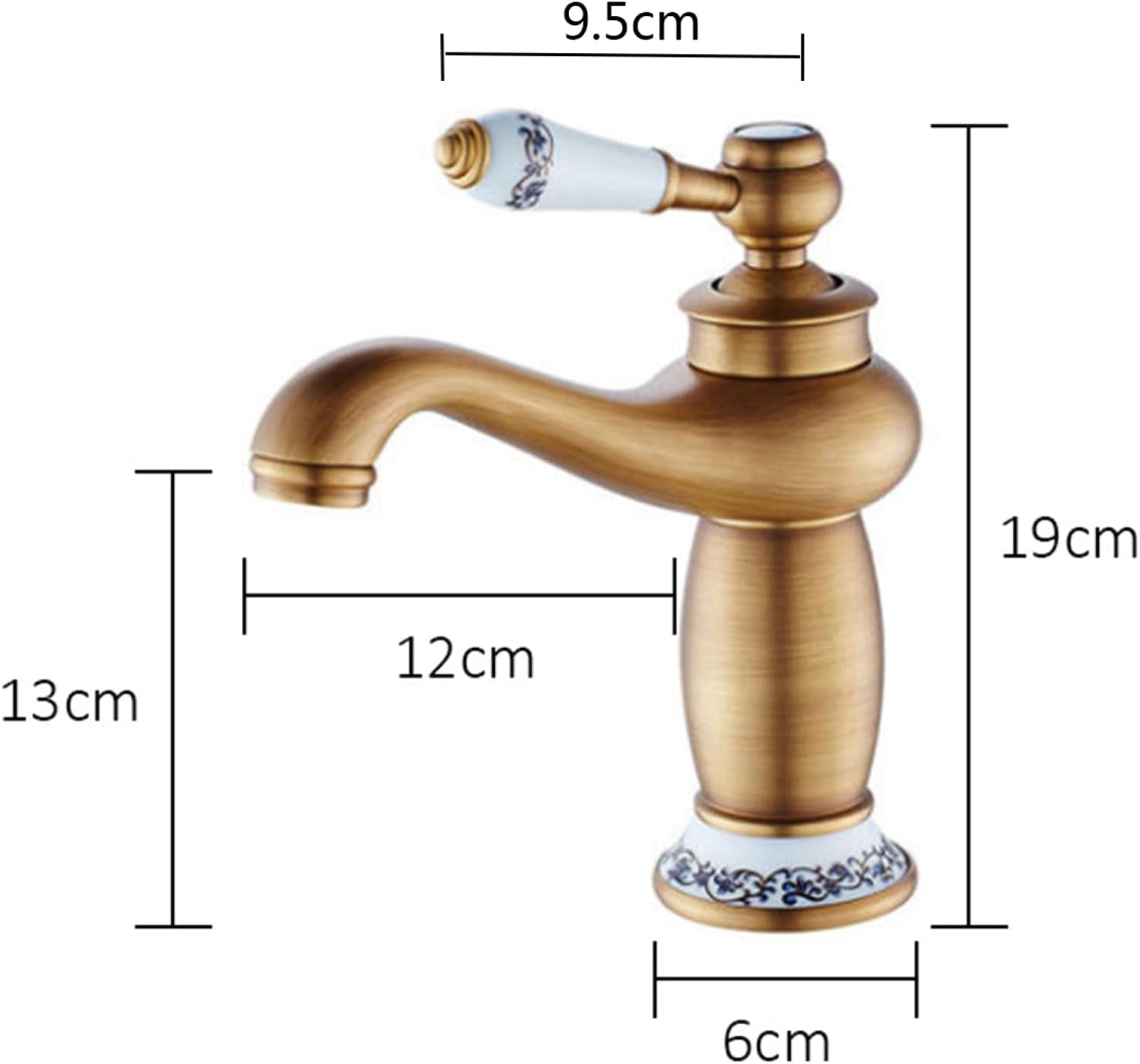 Vintage Sink Faucet Bathroom, Brass Sink Faucet Bathroom, Cold Hot Mixer Vintage Vanity Tap, Single Hole Single Handle Bathroom Faucet, Short