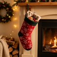 thumbnail image 4 of Christmas Stocking Snowflake Knitted Contrast Cuff Polyester for Family Holiday Fireplace Mantel Tree Wall Stair Christmas Party Decorations by MPOISVA, 4 of 6