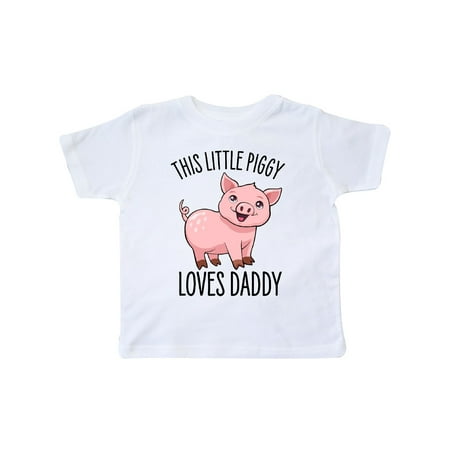 

Inktastic This Little Piggy Loves Daddy- cute Gift Toddler Boy or Toddler Girl T-Shirt