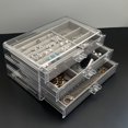 thumbnail image 4 of Jewelry Storage Box, Flannelette Drawer Type Transparent Dustproof Jewelry Box,, 4 of 4
