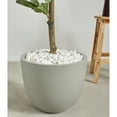 thumbnail image 3 of Indoor/Outdoor Large Nordic Minimalist Fiberstone Lightweight Round Planter Pot - 17, 14, 11 inch Matte Finish Charcoal 14.5 In. H x 17.75 In. W x, 3 of 5