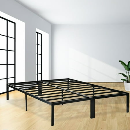 - Bed Frame Platform Bed Frame Full Metal Base Mattress Foundation Frame 14 Inch Portable Heavy Duty Steel Replaces Box Spring With Black