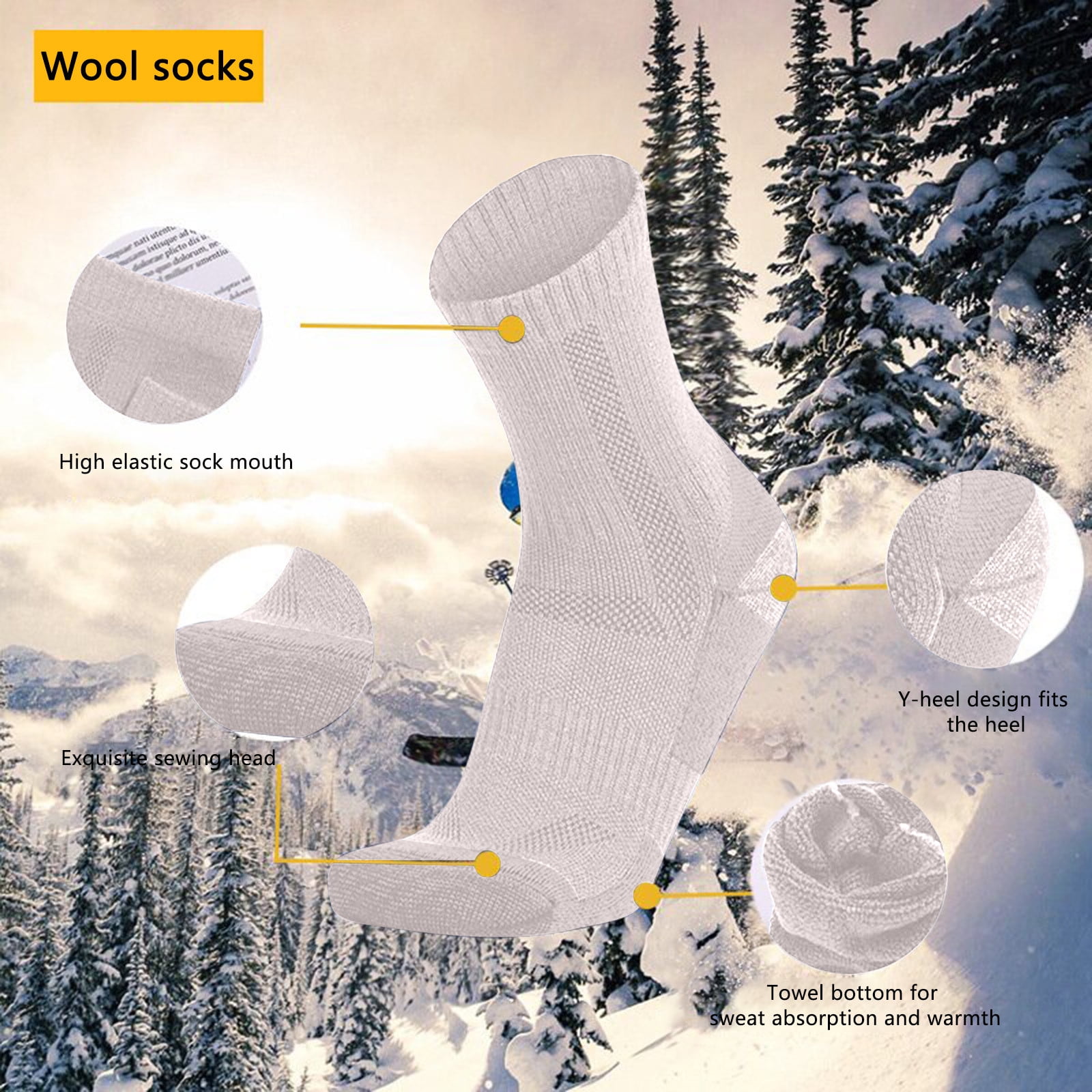 Voncos Men's Everyday Soft Crew Socks Clearance Breathable Athletic