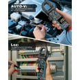 thumbnail image 3 of Clamp Meter DURFICST Digital Inrush Clamp Multimeter AC/DC 1000A 6000 Counts Amp Voltage Tester with VFD, LOZ Mode,Measures AC/DC Current Voltage NCV Temperature Resistance Capacitance Frequency, 3 of 7