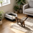 thumbnail image 6 of Open Top High Side Cat Litter Box, Semi-Enclosed Removable Pet Litter Tray, High-Sided Design Prevents Urine Leakage, Non-Stick, Easy to Clean, Indoor Cats Litter Pan, 6 of 6