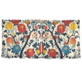 thumbnail image 7 of Yayeee Kitchen Curtains Tier Set of 2 Light Filtering 57"x36" Over Sink Window Panels, Vibrant Japanese Flowers, 7 of 7