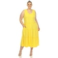 thumbnail image 1 of White Mark Robe Midi à Étages à Encolure Dégagée pour Femme, 1 of 6