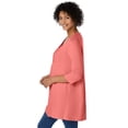 thumbnail image 3 of Woman Within Plus Size Smocked Henley Trapeze Tunic, 3 of 5