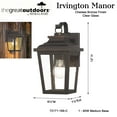 thumbnail image 2 of 72171-189-C-Minka Lavery-Irvington Manor - 1 Light Outdoor Wall Mount-12 Inches Tall and 6.5 Inches Wide, 2 of 6