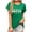 #061 Green, variant on Felirenzacia Womens Easter Bunny Graphic Cotton T Shirt Tops Casual Holiday Pullover Tee Tops for Big Women Yellow,L