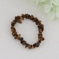 thumbnail image 2 of Natural Stone Chip Bracelet Irregular Gemstone Healing Crystal Quartz Bohemia Stretch Bead Bracelets, Tiger Eye, 2 of 7