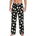 thumbnail image 2 of Goofa Daisies Flowers Printed Soft Pajama Pants for Men, Wide Leg Comfy Casual Lounge Yoga Pants-XX-Large, 2 of 9