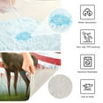 thumbnail image 4 of Toilet Rug U-Shaped Bathroom Rugs Non-Slip Soft Plush Machine Washable Contour Bath Mat Deer and American Flag 24x20, 4 of 9