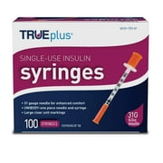 TRUEplus Single-Use Insulin Syringes, 31G 0.3cc 5/16 Inch Needle, 100 Count