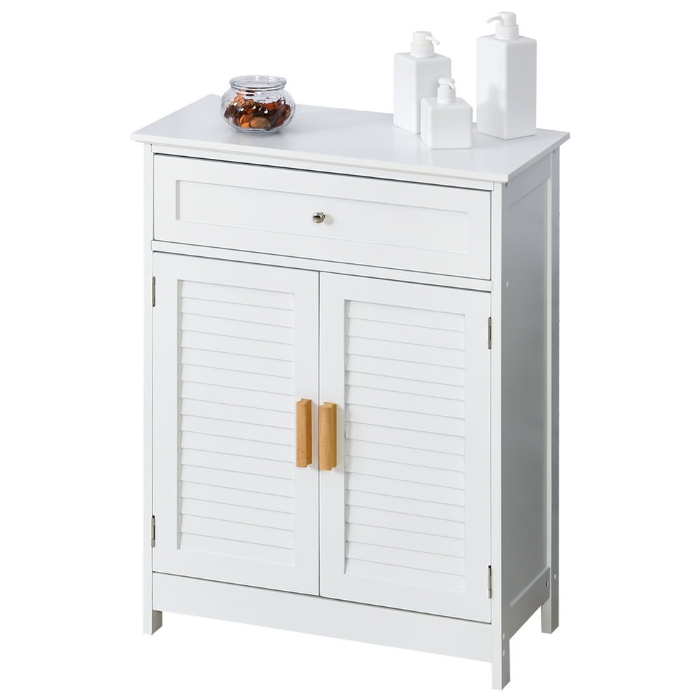 kleankin Freestanding Bathroom Storage with Double Shutter Door