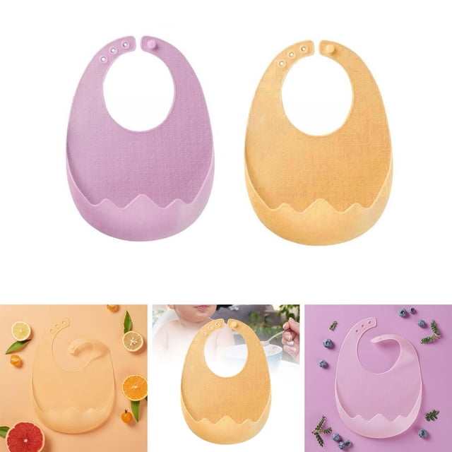 Baberos De Alimentación Para Bebés, 2 Piezas, Protección De Tela, Banda Ajustable Para El Cuello, Lavable Baoblaze babero de manga larga