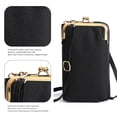 thumbnail image 3 of Bolso bandolera pequeño para mujer, monedero para teléfono móvil, cartera, tarjetero, bolsillo de viaje, monedero pequeño para teléfono móvilnegro:;:;, 3 of 6