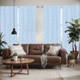 thumbnail image 2 of Ambesonne Ocean Window Curtains, Pattern with Dolphins, Each 28" W x 63" L, Pale Blue White, 2 of 5