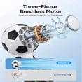 thumbnail image 5 of Portable Soccer-Shaped Handheld Turbo Fan with Ice Cooling, 5 Speed Rechargeable Foldable, 4-Mode LED, 12H Working, Mini Quiet Personal Fan for Travel Outdoor Office, Black, 5 of 9