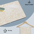 thumbnail image 6 of Beige Floral Dish Drying Mats for Kitchen Counter, Pastoral White Cream Petal Leaf Botanical Linen Absorbent Coffee Bar Mat with Non-slip Rubber Backed Quick Drying Dish Rack Pad 16"x24", 6 of 9