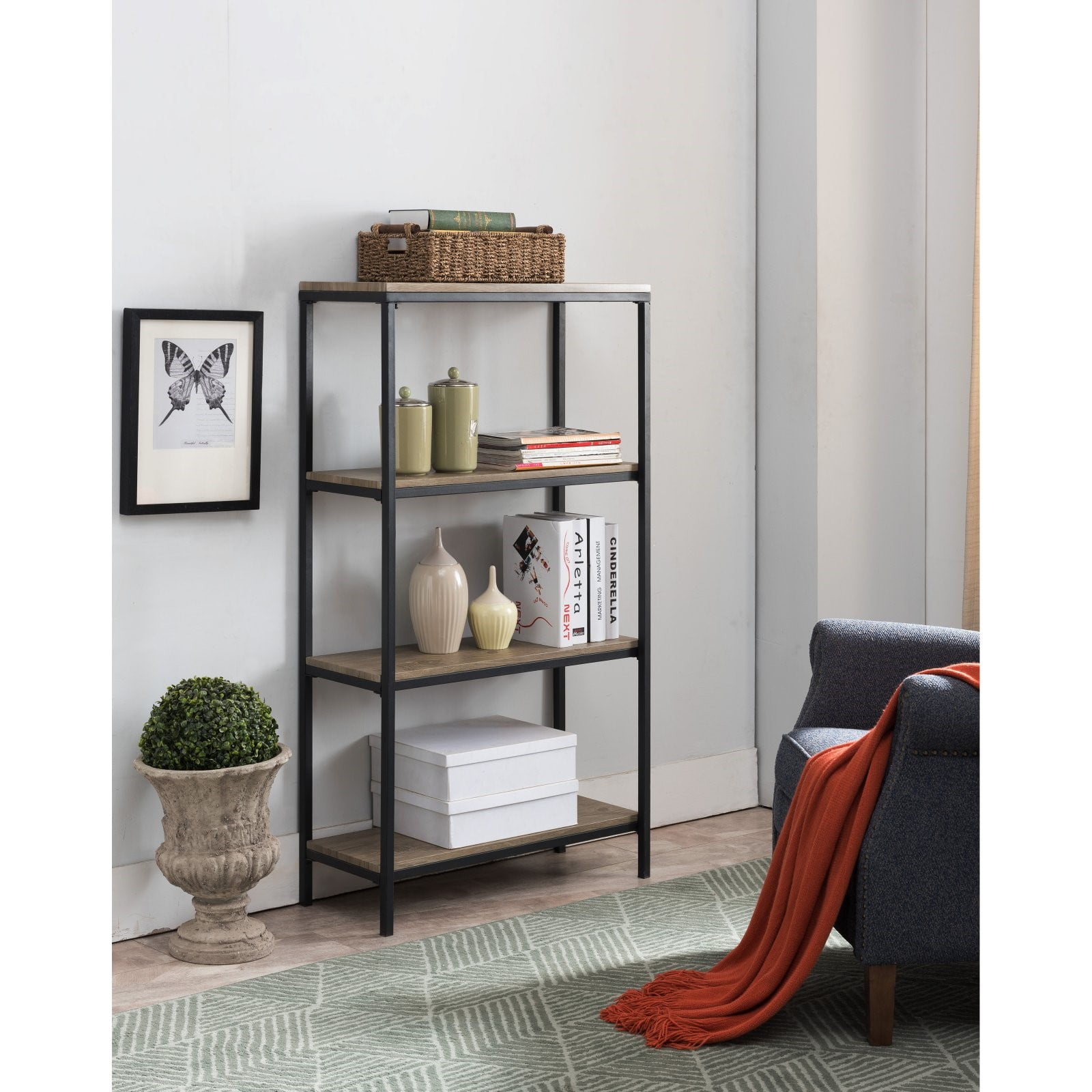 New Walmart Bookcases Wood for Large Space