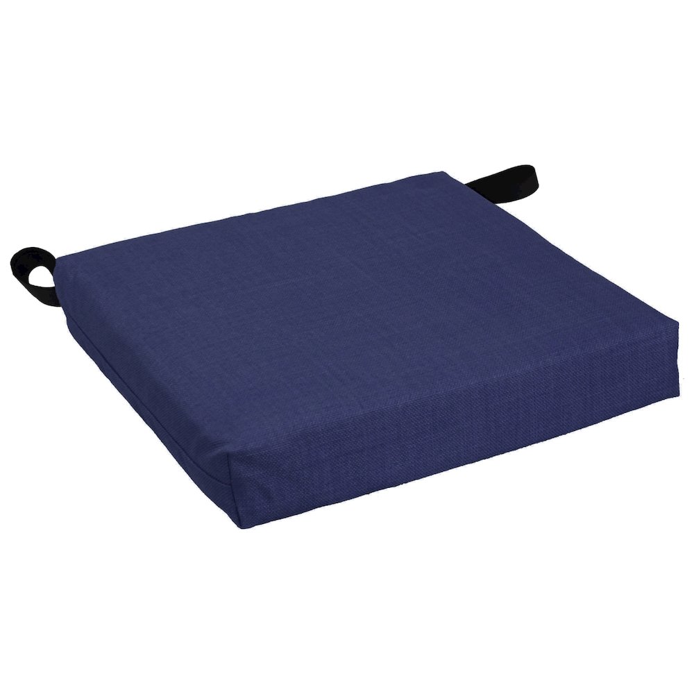 Blazing Needles 16-inch Spun Polyester Solid Outdoor Square Chair Cushions (Set of 6)
