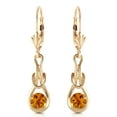 thumbnail image 2 of Galaxy Gold 14K Yellow Gold Natural Citrine Dangle Earrings - November Birthstone - Warmth & Prosperity - Fine Jewelry for Women, 2 of 3