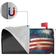 thumbnail image 4 of Fireworks US Flag Mailbox Covers, Magnetic Post Box Cover Wraps Standard Size 21x18 in for Garden Yard Decor, 4 of 7