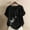 Black, variant on GSPCLAM Tshirts Shirts for Women Crew Neck Short Sleeve Loose Tops for Travel Plus Size Summer Floral Print Cotton Linen Casual T Shirts Blouses Army Green