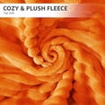 thumbnail image 4 of Magic Velvet Sherpa Blanket Fleece Throw Orange and White Sherpa Soft Plush Fluffy Warm Cozy Thick for Bed Sofa Couch Chair, 4 of 5