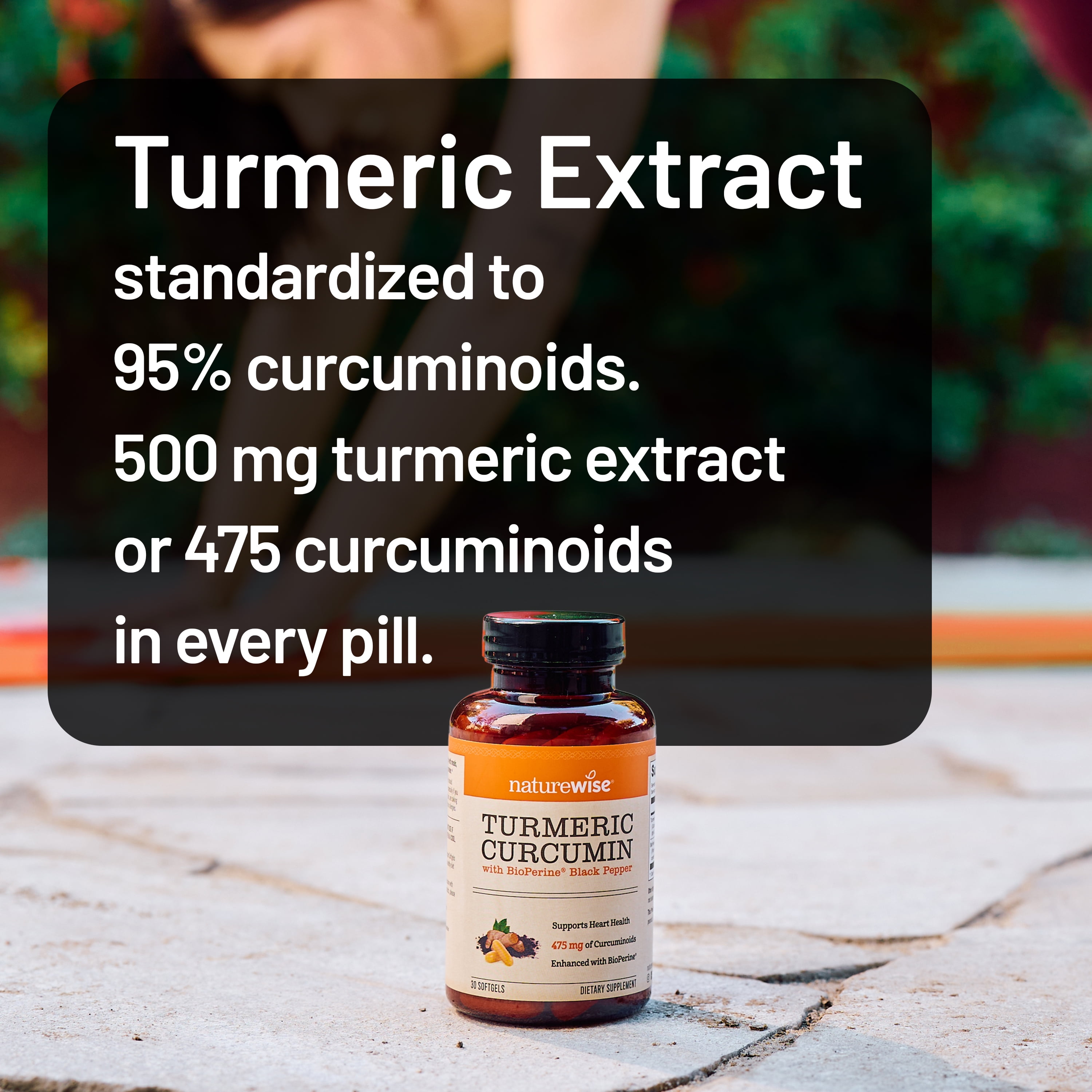 NatureWise Turmeric Curcumin 500mg + Bioperine Black Pepper - 90 Count[90-Day Supply]