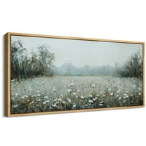 Large Framed Canvas Print The Abstract Modern Wall Art Decorative Ready to Hang Painting for Living room Bedroom - 60"x30" Natural Frame