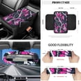 thumbnail image 5 of Yuyamidu 12 PCS Camo Hunting Car Seat Cover Front Seat Cover Pink Wood Steering Wheel Cover Seat Belt Pads Armrest Cover Garbage Bag Air Vent Bag Rearview Mirror Cover Coasters Keychain Wristlet, 5 of 6