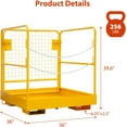 thumbnail image 2 of Forklift Safety Cage 36 In x36 In 1200lbs Capacity Man Basket Steel Work Platform with Chains for Aerial Work and Warehouse Maintenance, 2 of 6