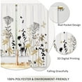 thumbnail image 4 of Beige Floral Kitchen Curtains Boho Flower Botanical Leaves Small Short Cafe Window Curtains Rustic Wildflower Plant Vintage Bathroom Drapes Treatment Tier Curtains 2 Panels (27.5x36 Inch), 4 of 6