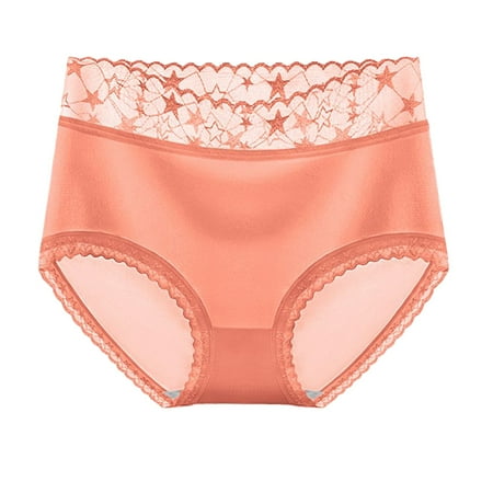 

MRULIC lingerie for women Women s Fashion High Waist Breathable Physiological Underpants Panties Watermelon red + L