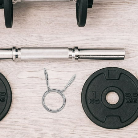 Pretyzoom Portable Silver Barbell for Fitness and Strength Training