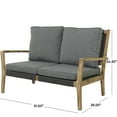 thumbnail image 4 of DecMode Wood Outdoor Sofa with Cushions - Dark Gray, 4 of 11