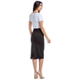thumbnail image 3 of Fishers Finery Women's Ponte Pencil Skirt Pull-On Midi (Black, Large), 3 of 5