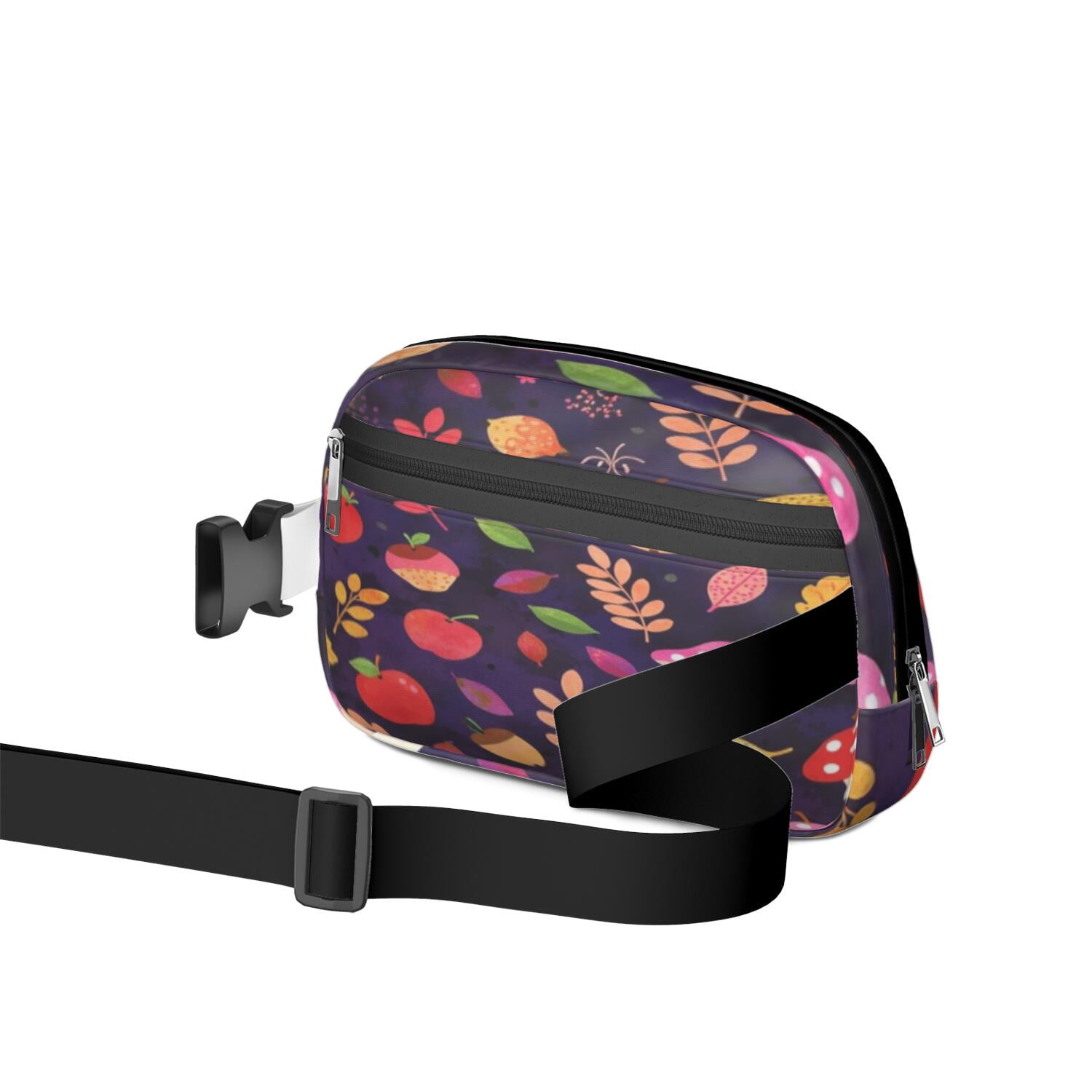 Cross Body Bag for Men&Women Fashionable Waterproof Fanny Pack with Adjustable Strap for Outdoors Workout Traveling Mushroom Sporty Waist Pack
